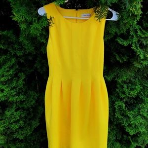 Trendy Yellow Calvin Klein Dress